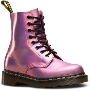 Dr Martens Pink Iced Metallic Pascal Boots